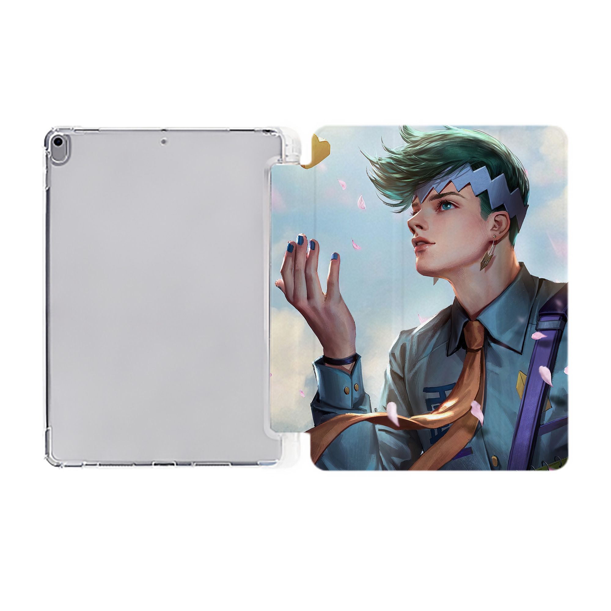 （画像用） ジョジョの奇妙な冒険 JoJo's Bizarre Adventure IPad ケース ペン収納付き 三つ折りスタンド PUレザー×シリコン 対応機種9.5/10.5/10.9インチ
